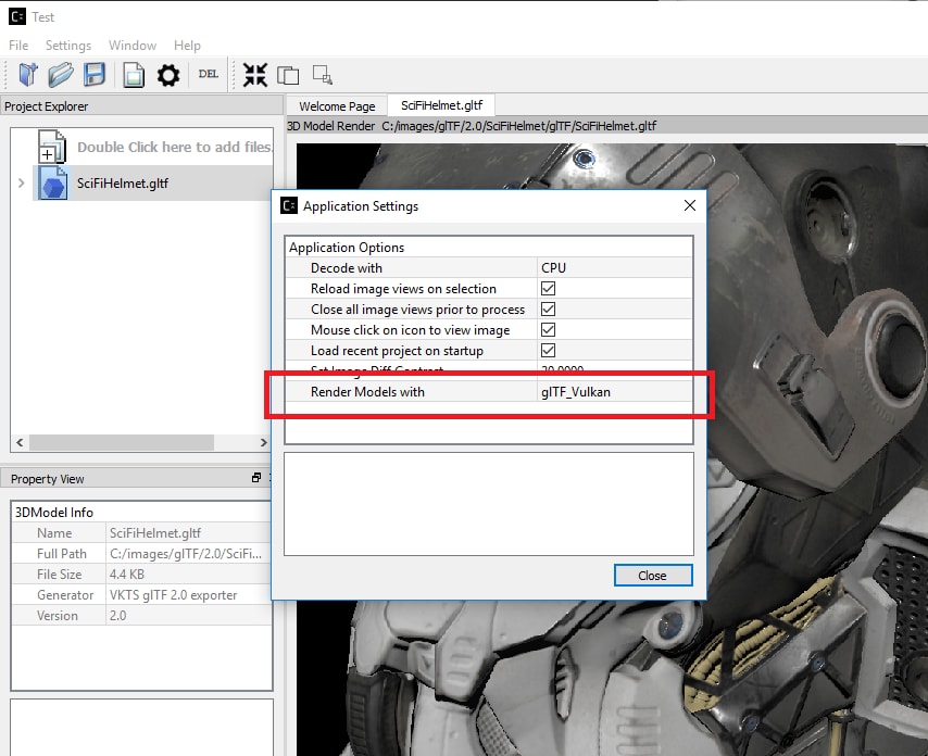 Enabling Model Renders with Vulkan™ Viewer