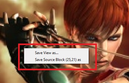 Image view context menu