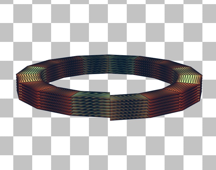 Coiled mesh pre-deformation