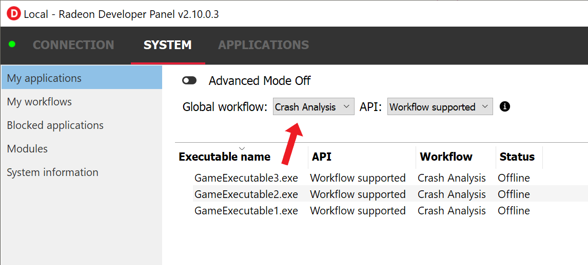 RDP - Workflow = Crash Analysis
