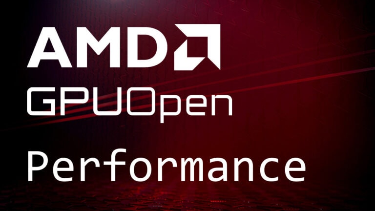 AMD GPUOpen performance
