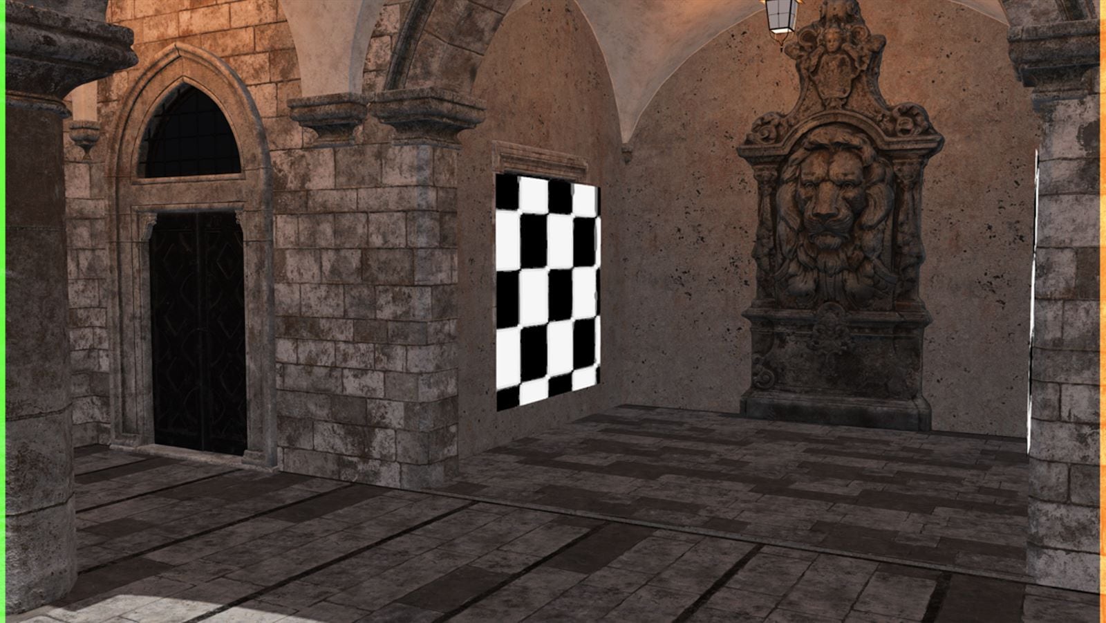 FSR3 tear lines view. Breaks in the vertical bars on each side shows presentation tear lines.