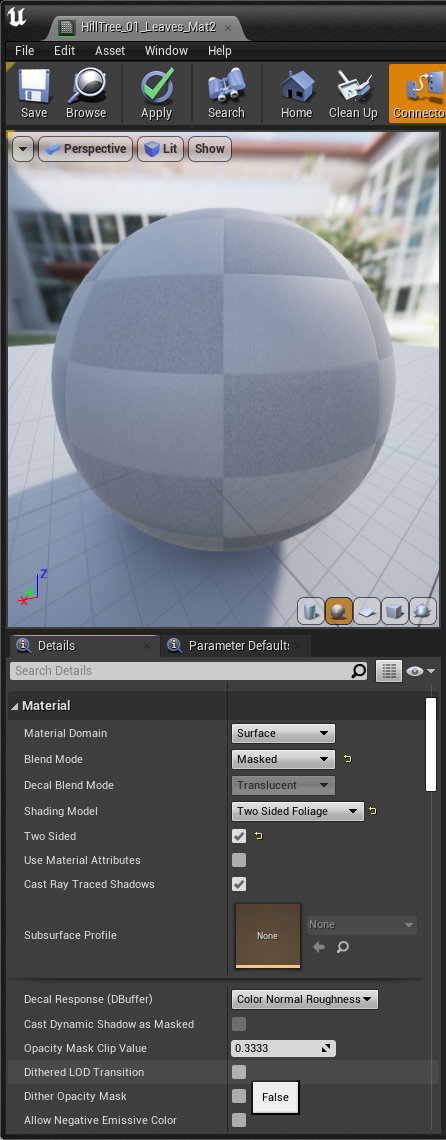 Disabling Dithered LOD Transition