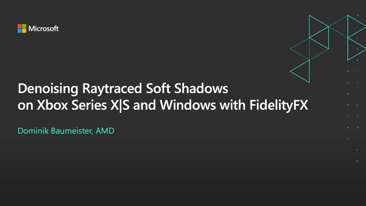 Microsoft® Game Stack Live: Denoising Raytraced Soft Shadows on Xbox Series X|S and Windows with FidelityFX