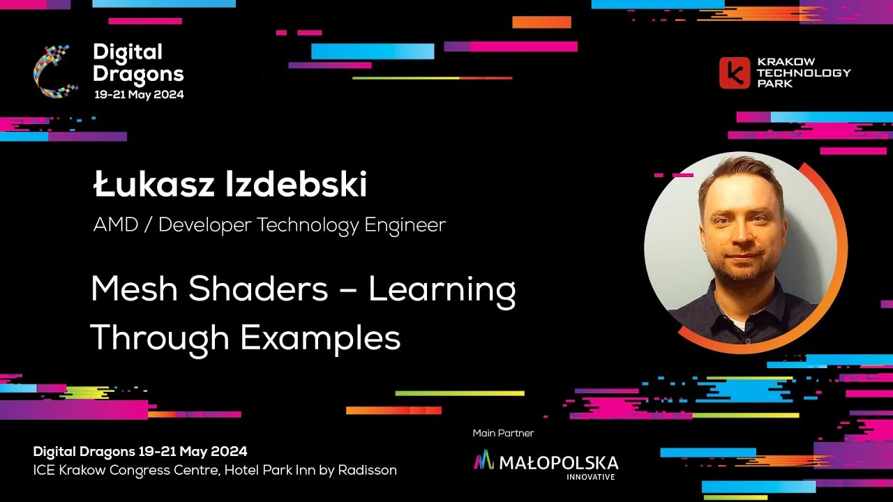 thumbnail for Mesh Shaders – Learning Through Examples (Digital Dragons 2024) – YouTube link video