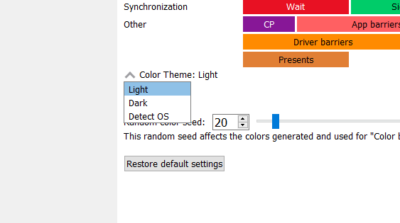 Color theme setting