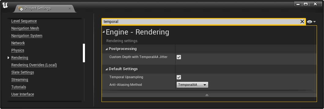Unreal Engine Rendering